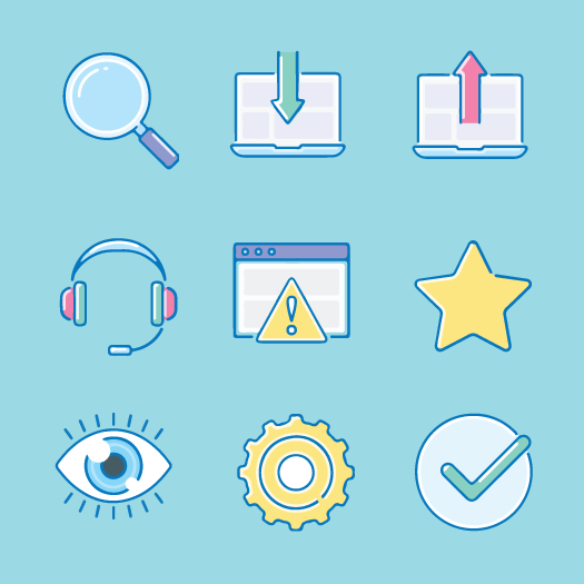 Multicolor Web Icons Collection