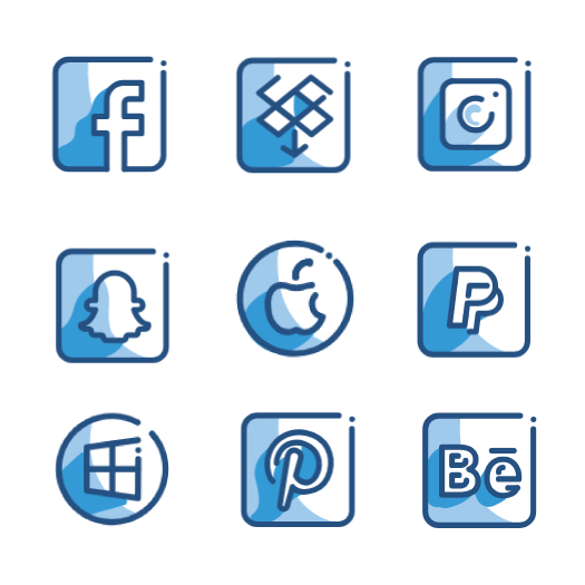 Social Media Duotone Icons Collection