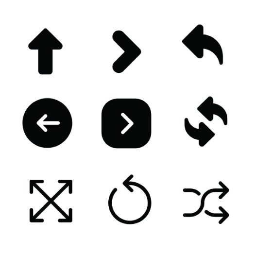 Solid Arrow Icons Collection