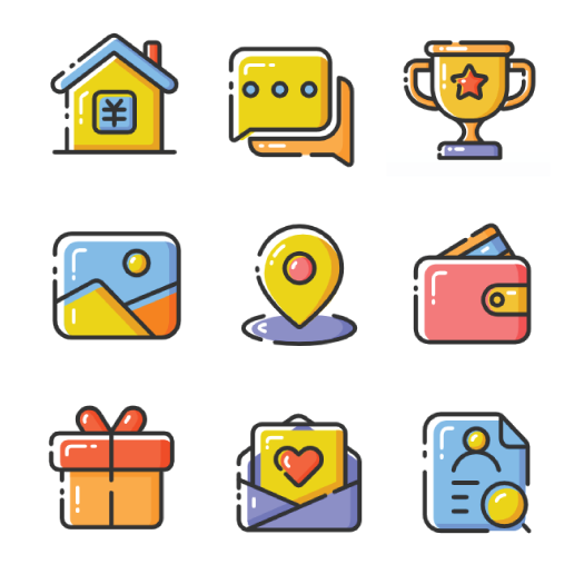 Website Bordered Stylized Vectors Collection