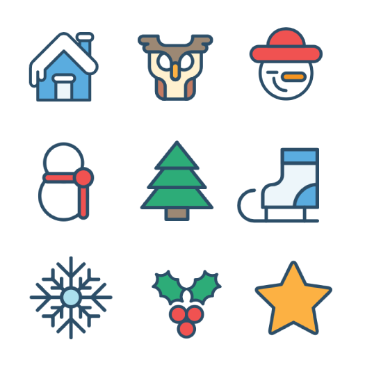 Winter Holiday Icons Collection